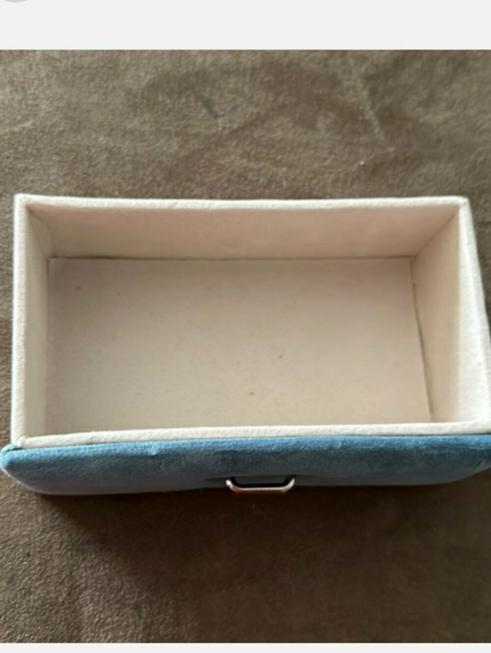 Blue Velvet 3-Drawer Chest with Silver Legs - Unbranded - Picture 7 of 14